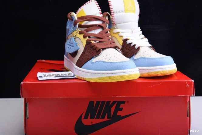 Reps TBK CU2803-200 Jordan 1 Chateau Air SE x Maison Mid Rouge Fearless 0823